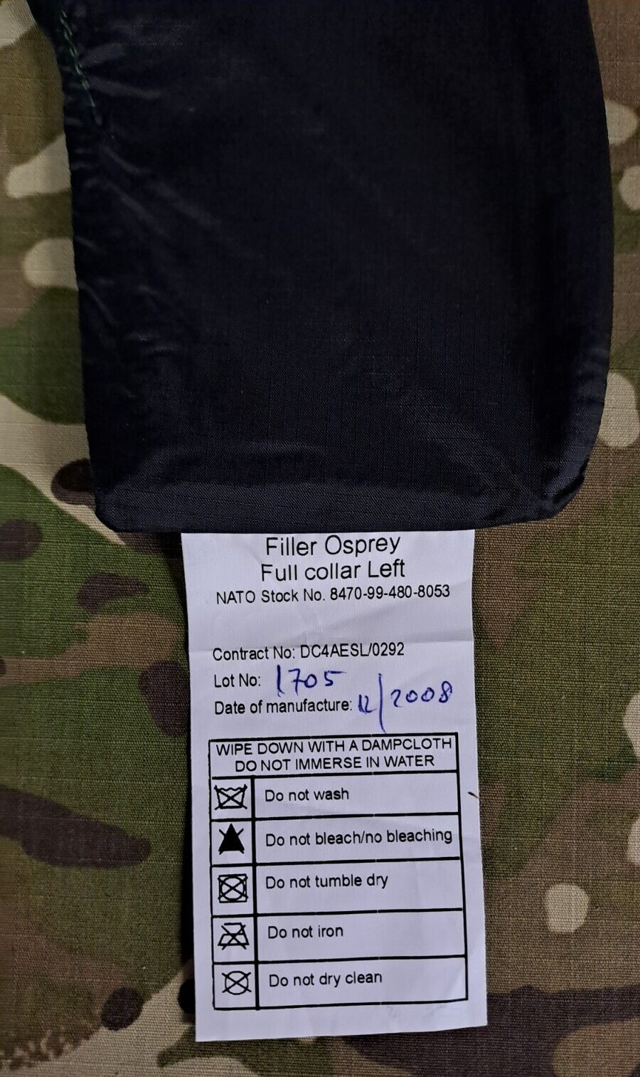 Genuine Army Military Surplus MK2 Osprey Full Collar Filler Plates Black Set