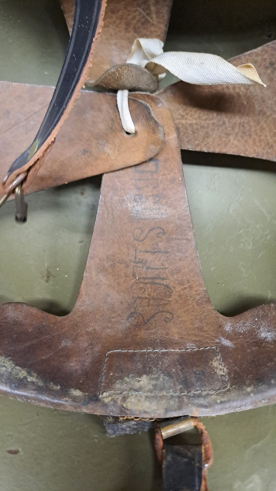 Rare Original Spanish Army Military Surplus M1926 Helmet with Badge Holder