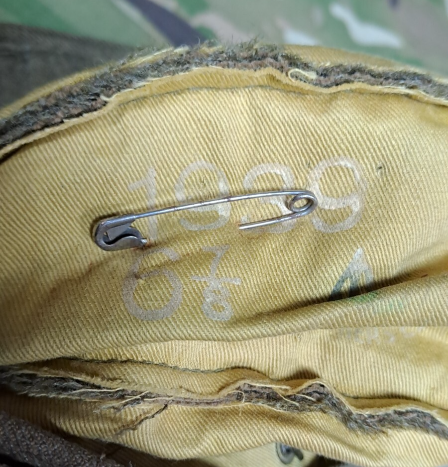 WW2 Dated 1939 British Army Military Forage Side Cap Rego Clothiers 6 - 7/8
