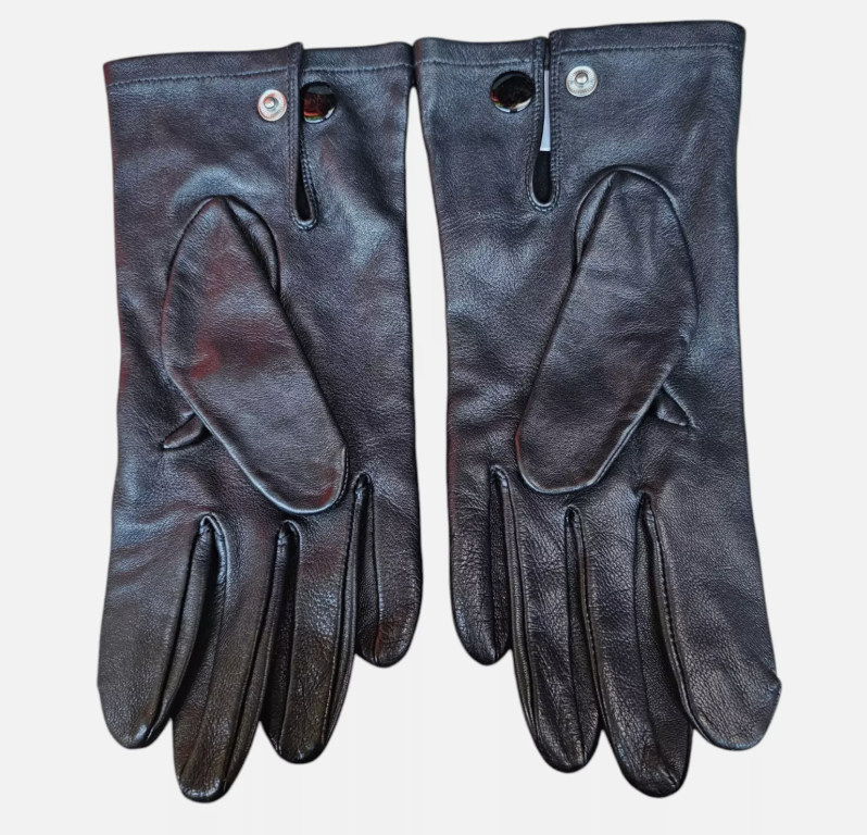 Genuine Military Issue Officers Black Leather Soft Lined 3 Dart Parade Gloves