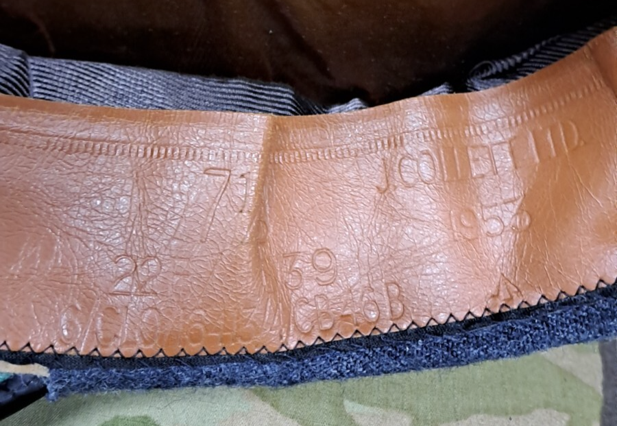 POST WW2 RAF OFFICERS SERVICE DRESS CAP BRITISH ARMY FIELD MILITARY 1953