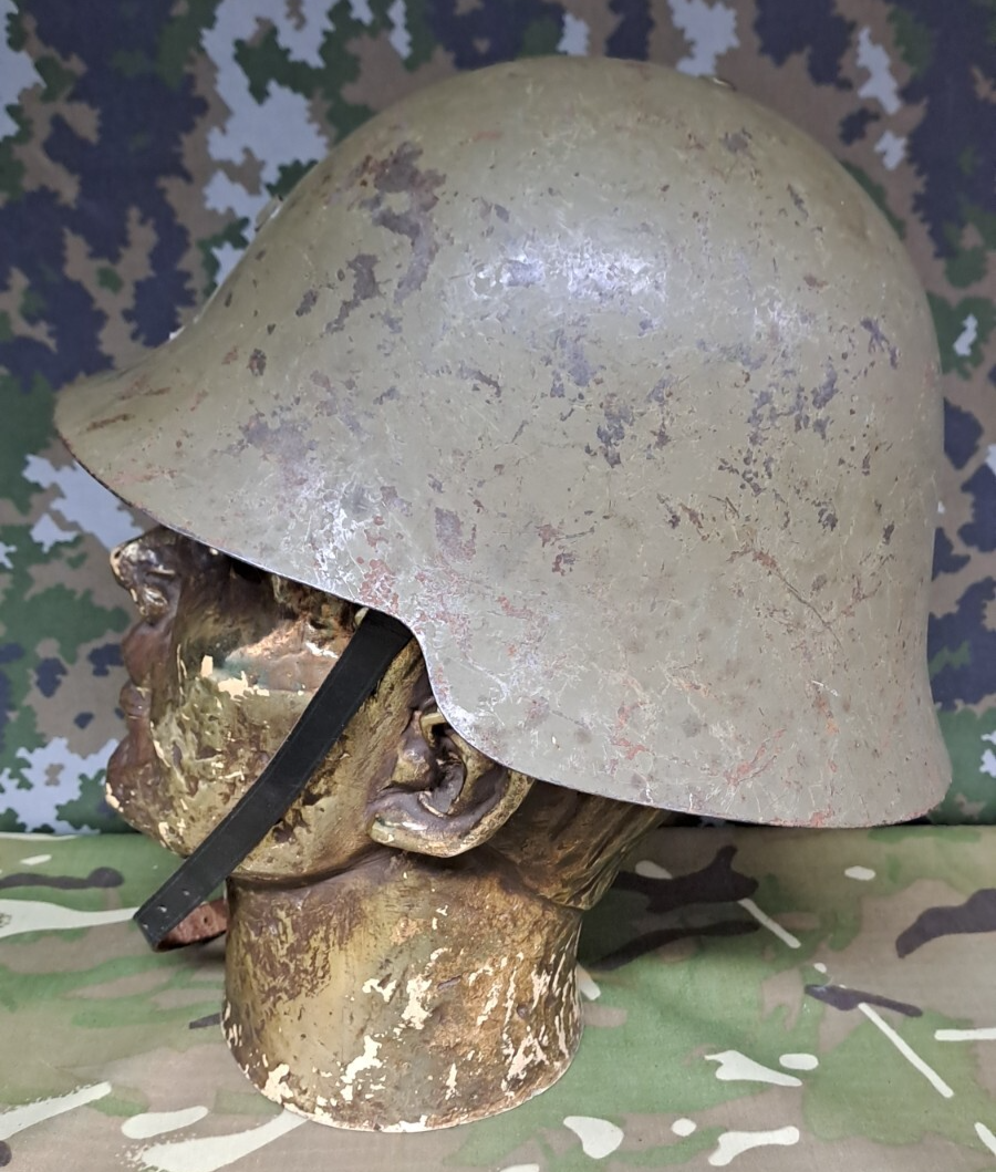 Rare Original Spanish Army Military Surplus M1926 Helmet with Badge Holder