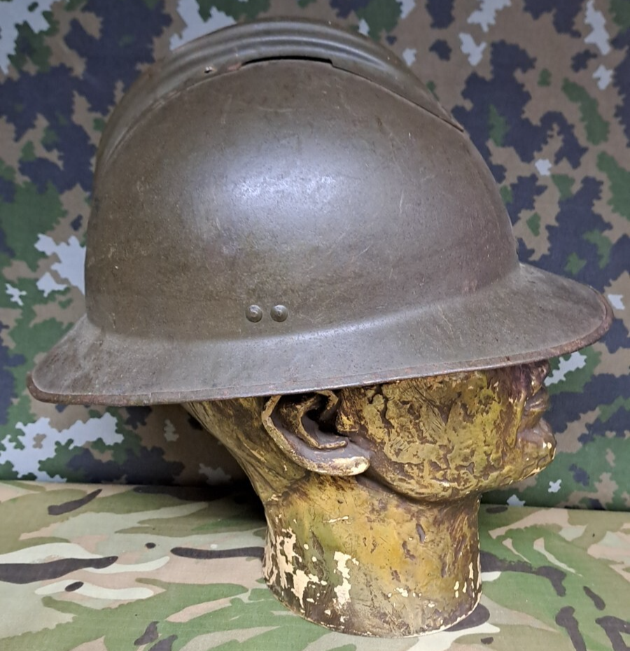 Original WW2 French Army Military M1926 Model Adrian Helmet Shell World War Two