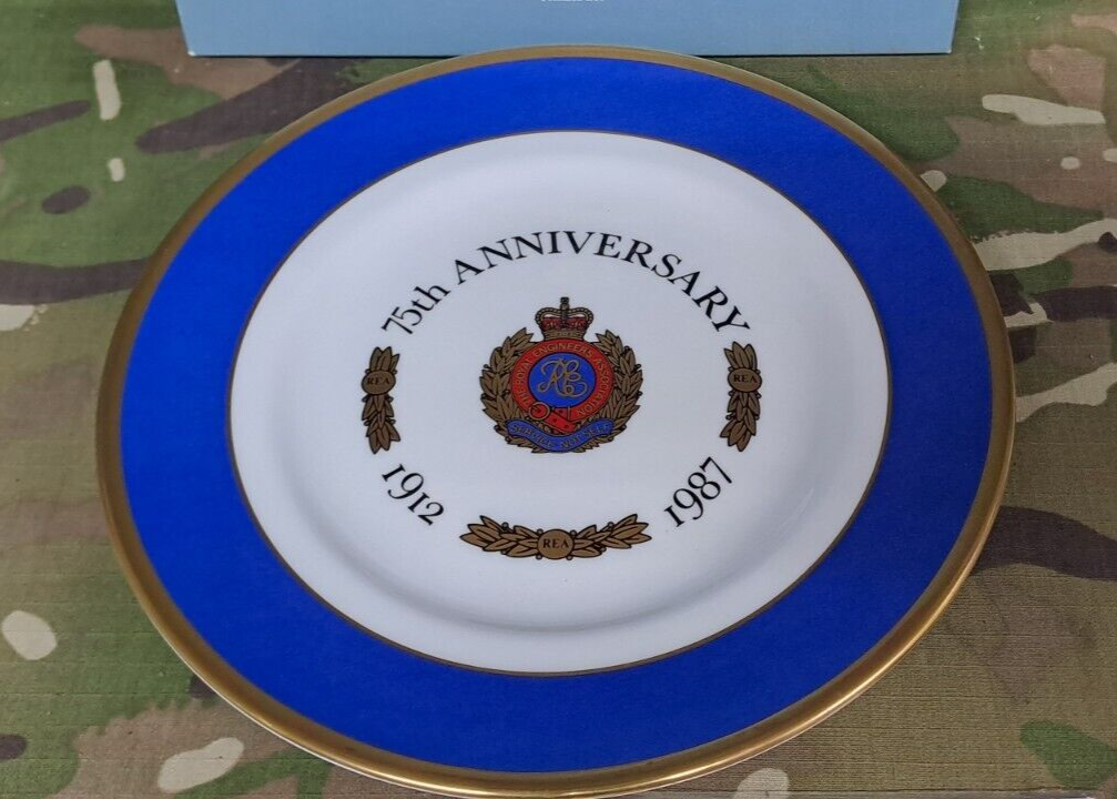 Rare Genuine Wedgewood Plate Royal Engineers Regiment 75th Anniversary