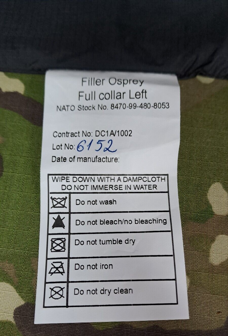 Genuine Army Military Surplus MK2 Osprey Full Collar Filler Plates Black Set