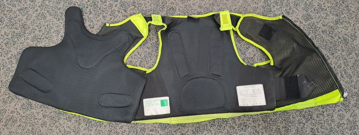 Genuine Ex Police Cooneen Protection Body Armour Vest Ballistic Hi Viz - XL