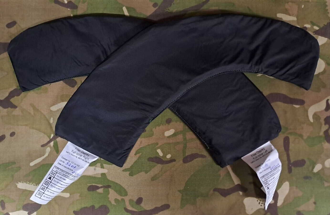 Genuine Army Military Surplus MK2 Osprey Full Collar Filler Plates Black Set