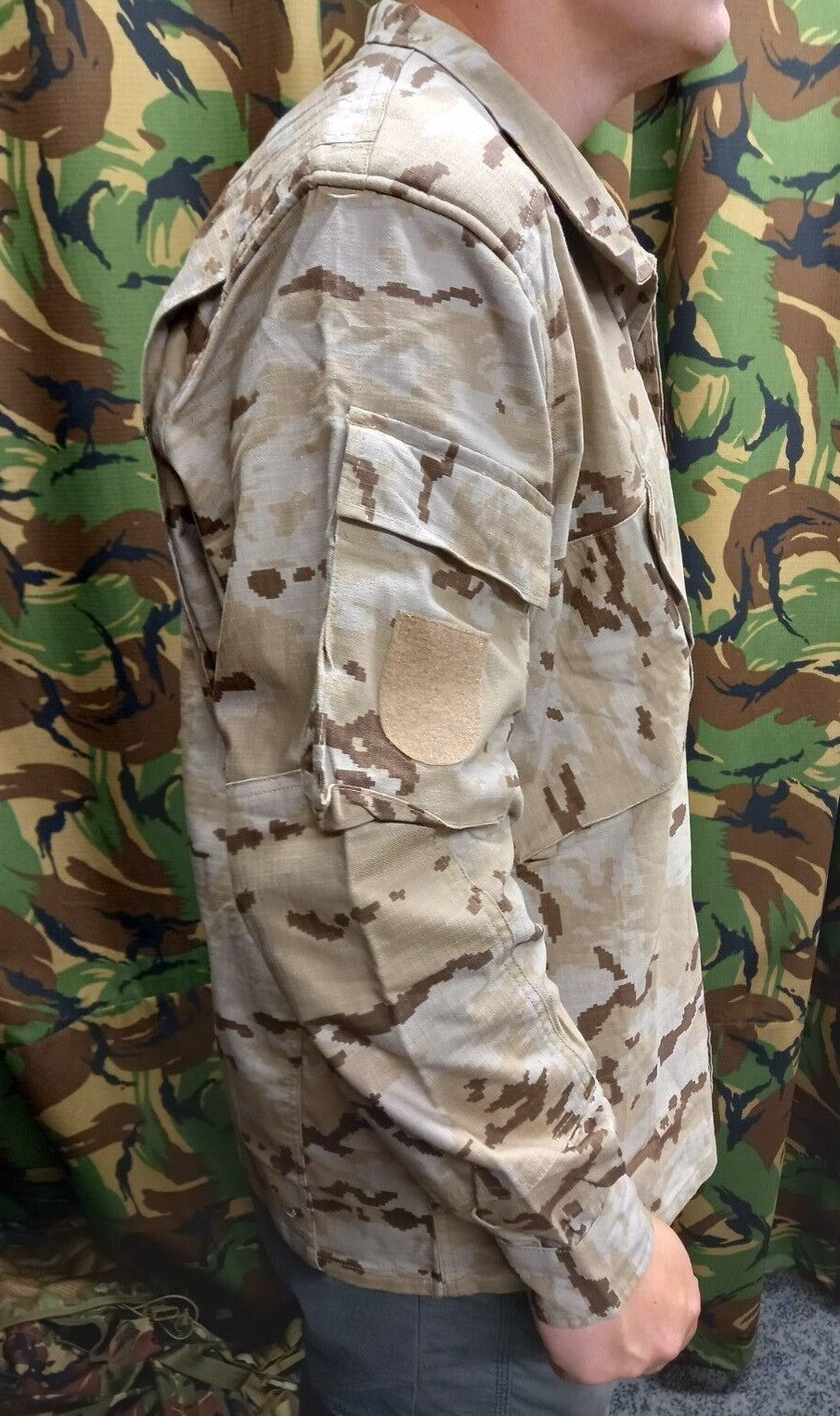 NEW Spanish Army Military Men's Shirt Jacket Digital Camouflage Spain NATO - L
