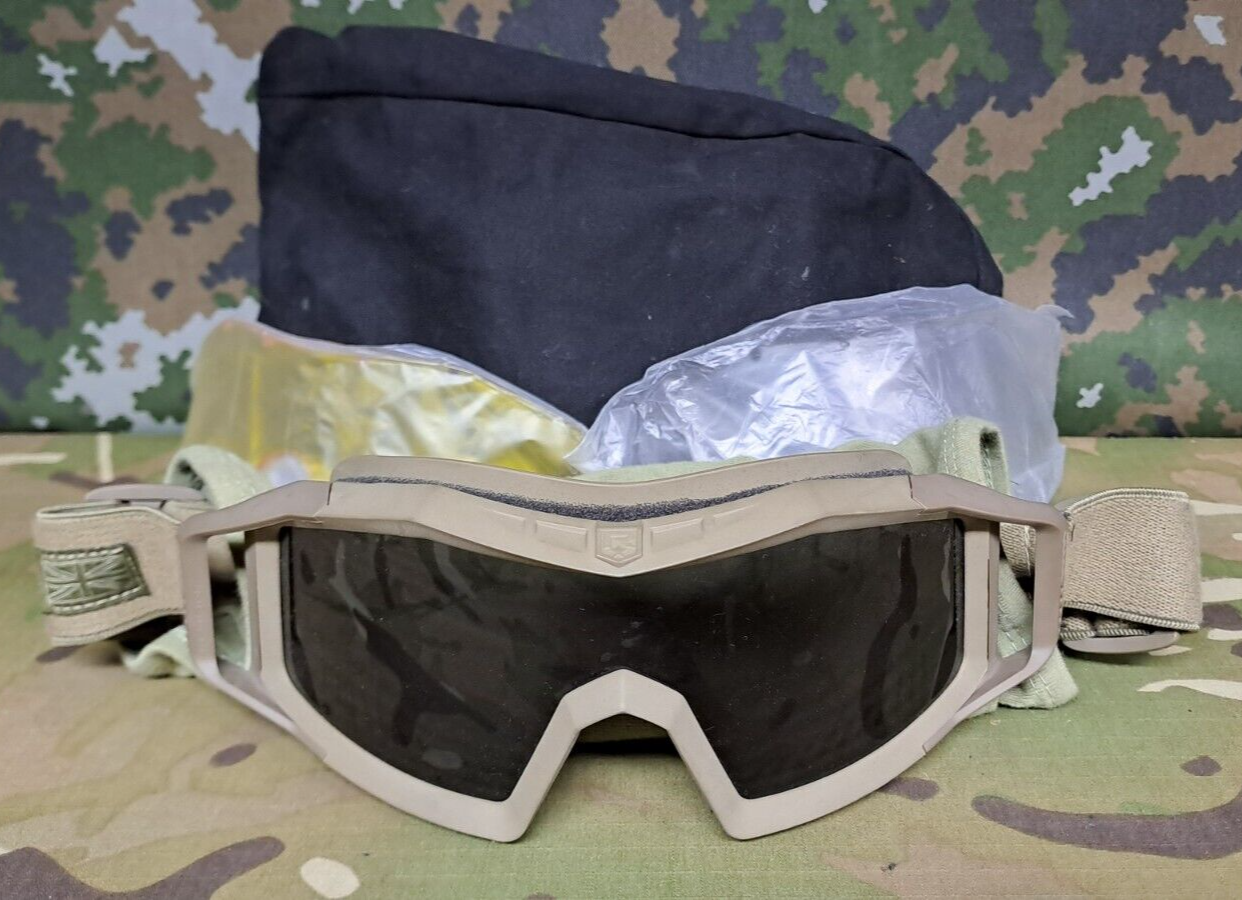 Genuine British Army SAS Surplus Revision Wolf Spider Military Goggles Glasses
