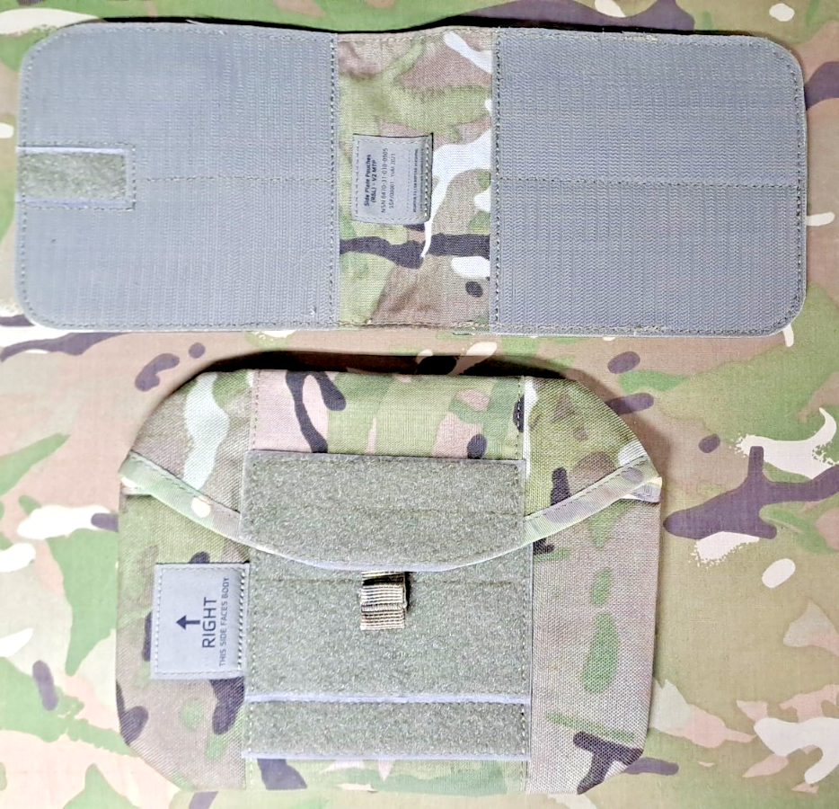 New British Army Military Virtus Side Plate Pouches V2 Right MTP Camo