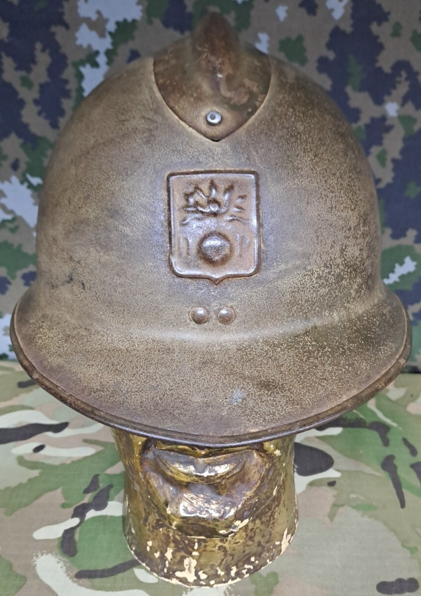Original WW2 French Army Military M1926 Model Adrian Helmet Shell World War Two