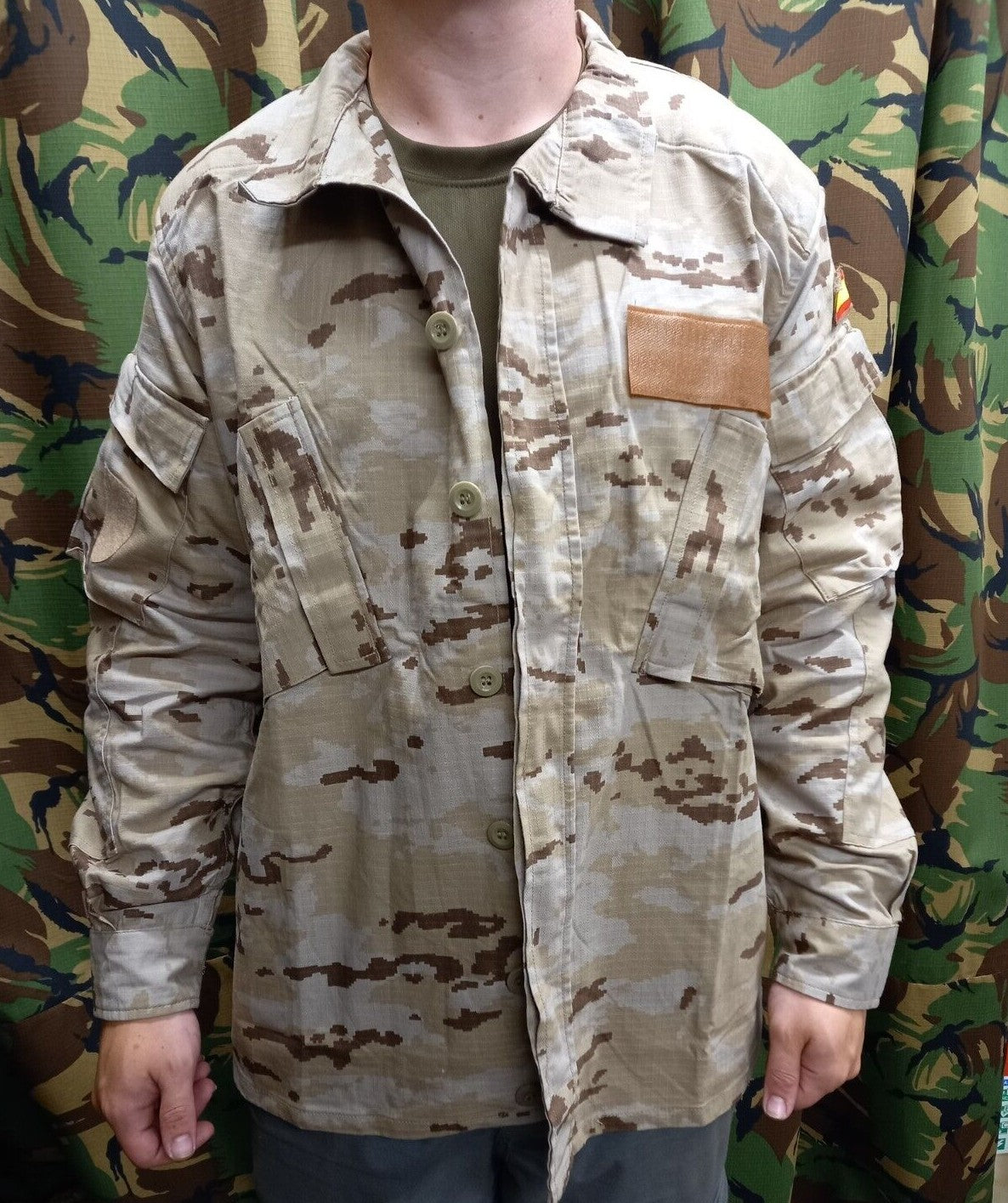 NEW Spanish Army Military Men's Shirt Jacket Digital Camouflage Spain NATO - L