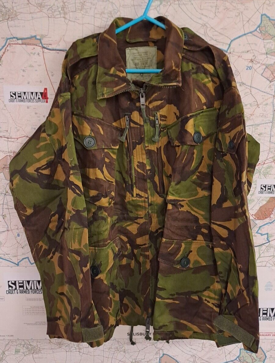 VINTAGE COLD WAR ERA BRITISH ARMY MILITARY DPM CAMO COMBAT SMOCK JACKET 170/112