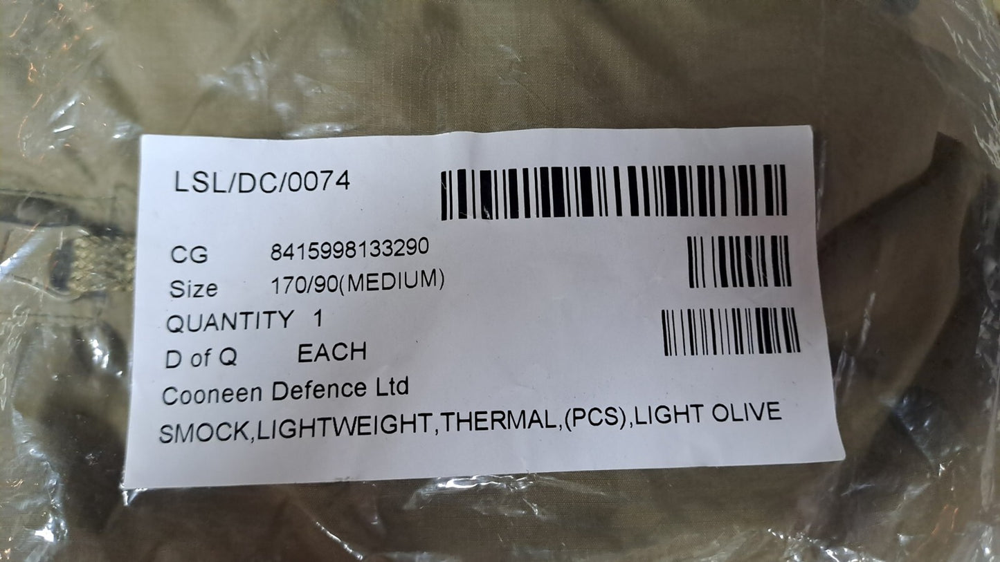 NEW Genuine Army Military PCS Issue Lightweight Thermal Smock Light Olive - M