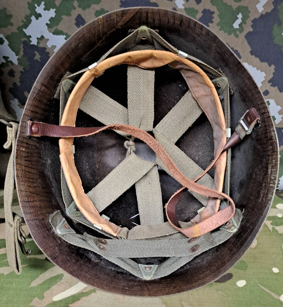 Rare French M51 Tank Armoured Car Radioman’s Helmet Liner & Shell Bundle