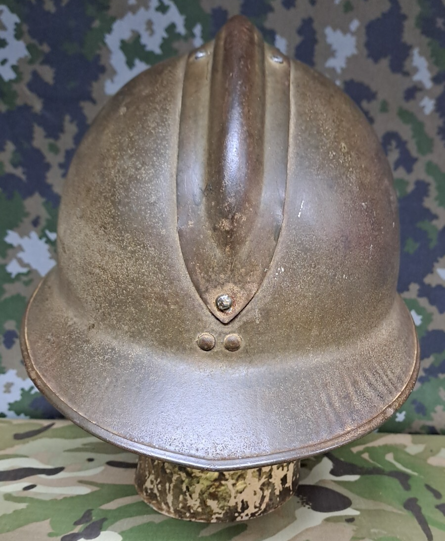 Original WW2 French Army Military M1926 Model Adrian Helmet Shell World War Two
