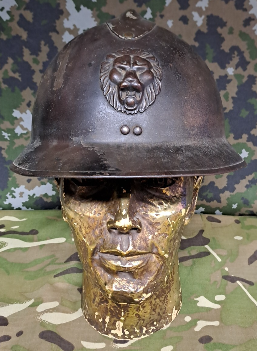 Original WW2 Belgian Army M31 Model Adrian Helmet - Complete with Liner