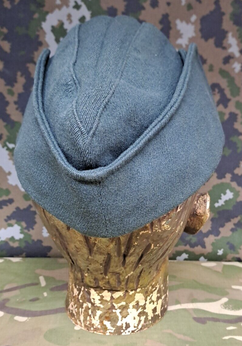 Vintage 1960s Bundeswehr West German Army Sidecap WWII Style Wool Hat Cold War