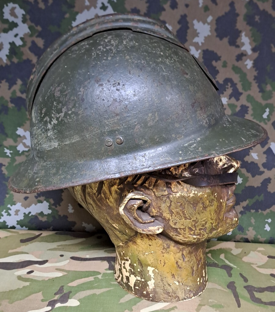 Original WW2 French Army M1926 Model Adrian Helmet - Complete with Liner & Strap