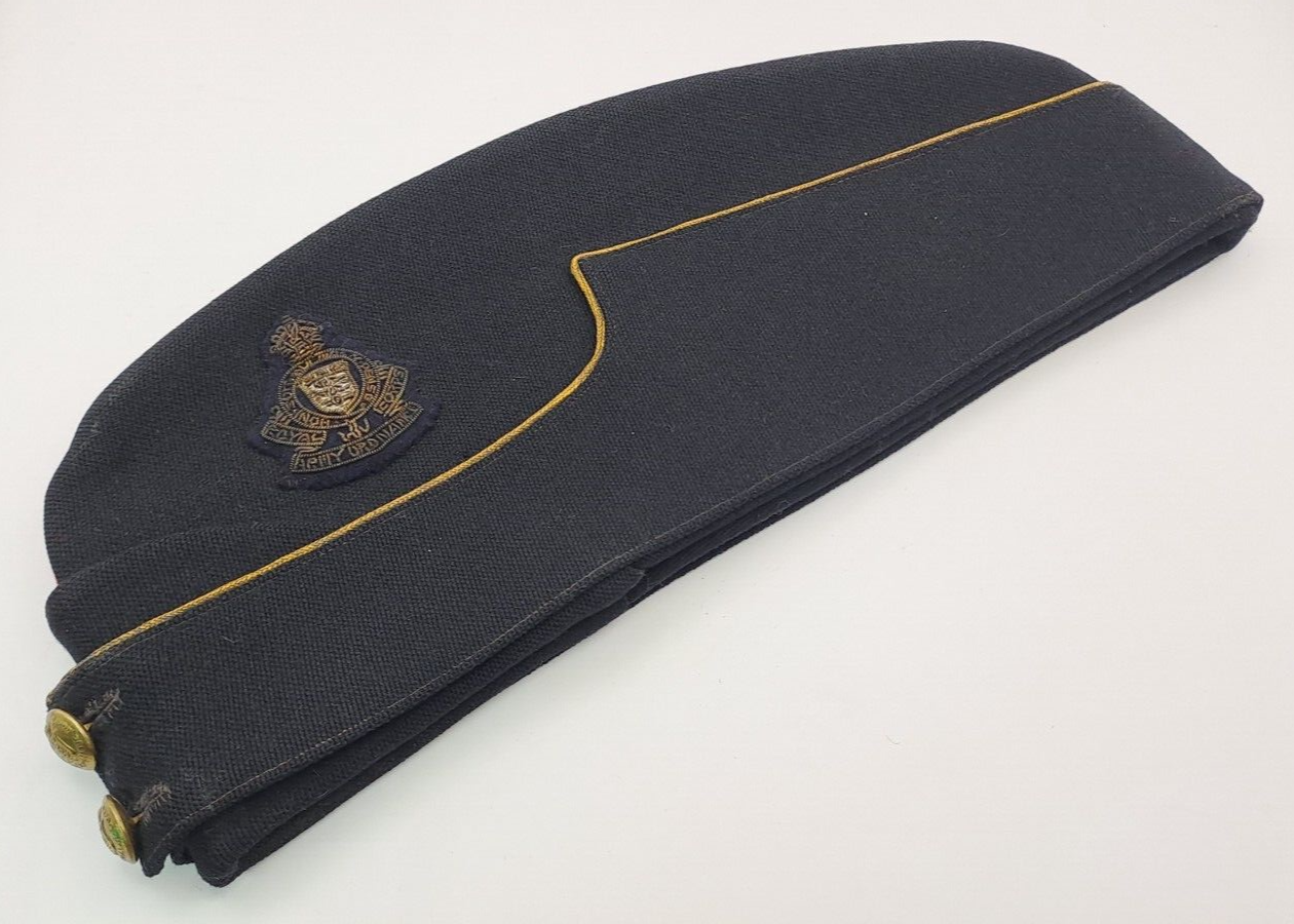 Rare Original WW1 WW2 Royal Army Ordnance Corps Officers Side Cap Hat - No Moth