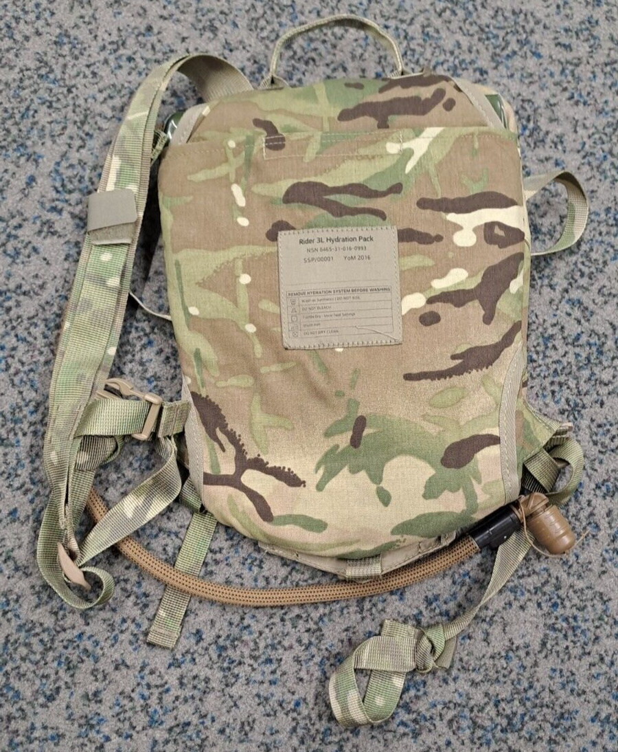 British Army Military Rider Virtus 3L Hydration Pack MTP Camouflage MOLLE