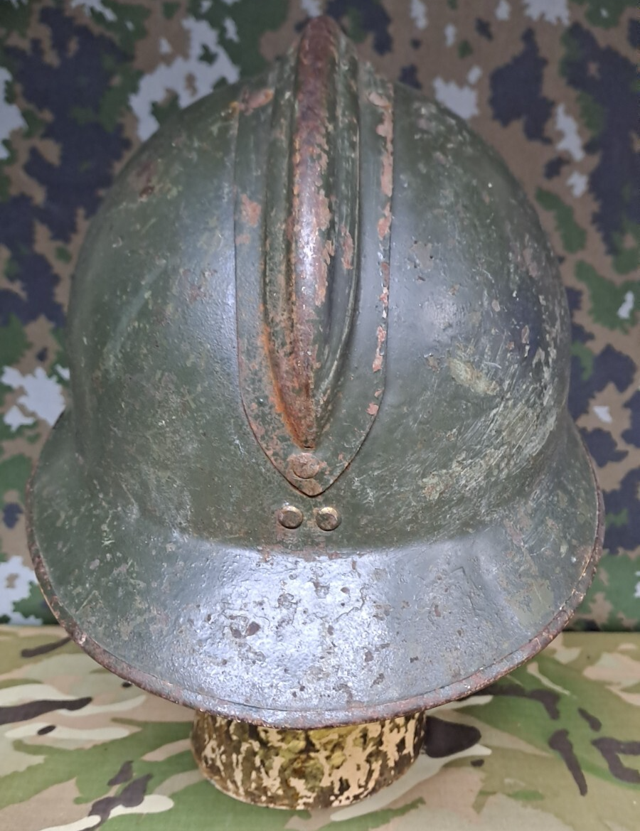 Original WW2 French Army M1926 Model Adrian Helmet - Complete with Liner & Strap
