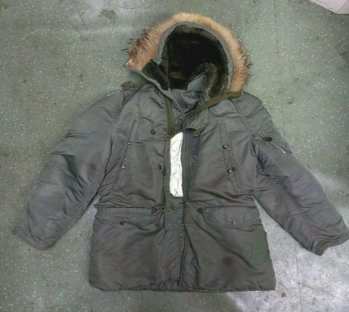 Rare Original Military BUZZ RICKSON'S N-3B Bomber Flight Jacket Sage green