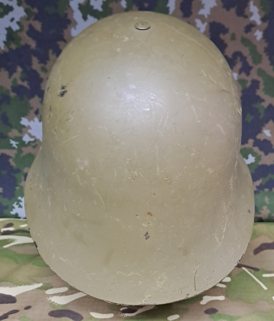Rare Original Spanish Army Military Surplus M1926 Helmet with Badge Holder