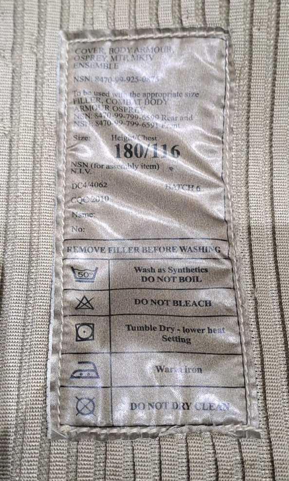 OSPREY VEST BODY ARMOUR SET WITH ACCESSORIES MTP MK4 BRITISH ARMY MILITARY SAS