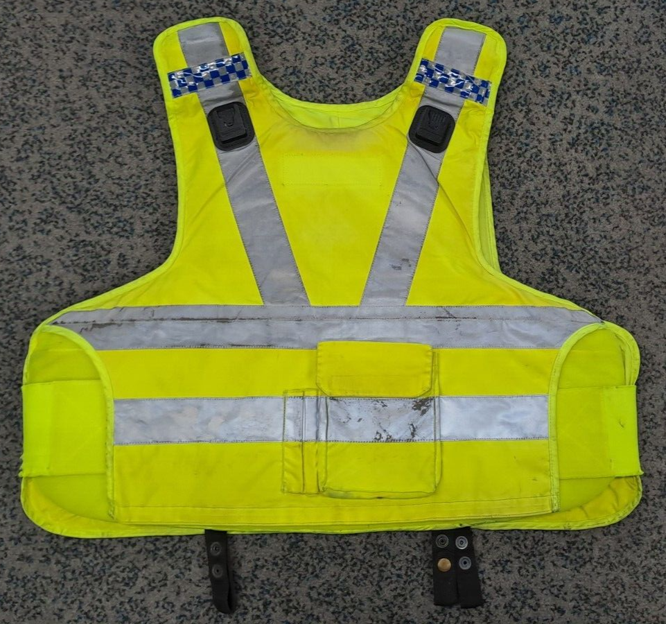 Genuine Ex Police Mehler Vario Body Armour Vest Ballistic Hi Viz - 3XL