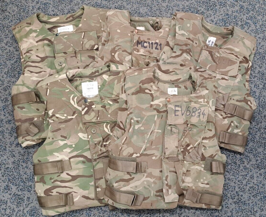5 X British Army Flak Jackets Soft Combat Body Armour British Army MTP  Bundle