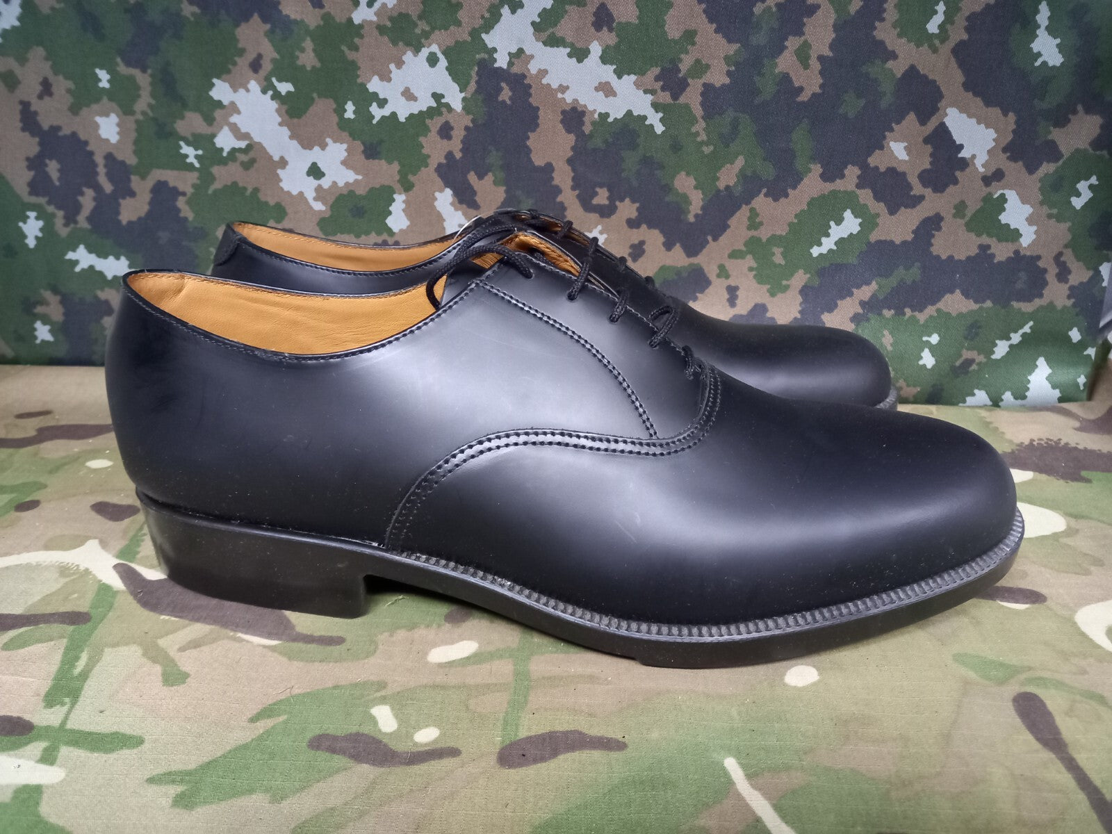 NEW Men's British Army Military  Surplus Black Leather Parade Dress Shoes - 13 M