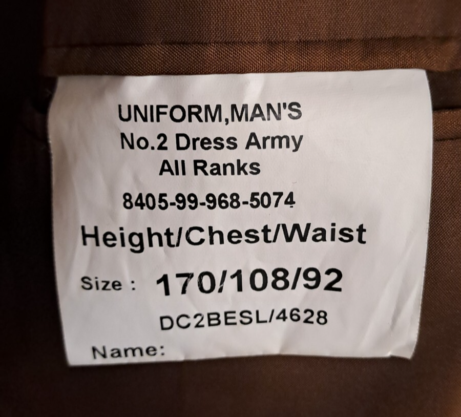 Genuine British Army Military Surplus FAD Dress Jacket Tunic Princess of Wales