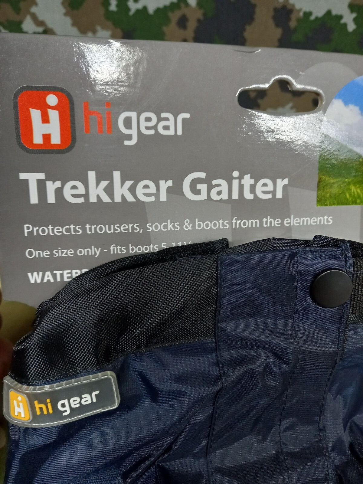 NEW EX ARMY SURPLUS HI-GEAR TREKKER GAITERS WATERPROOF NAVY BLUE