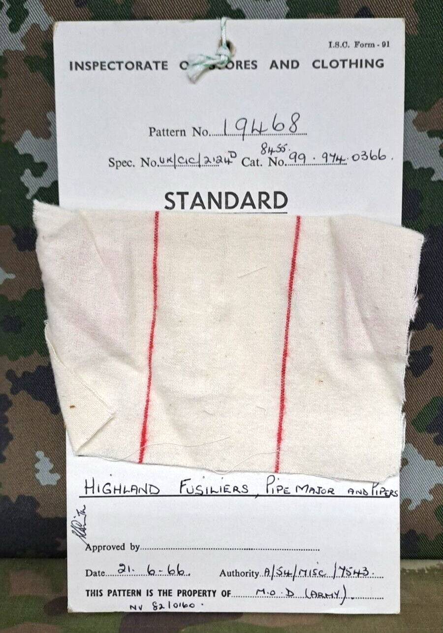 Genuine Vintage British Army Inspectorate of Stores Metal Badge Sample Card 1966