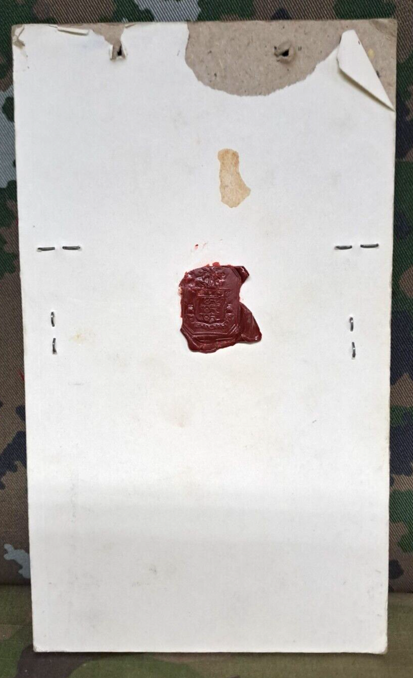 Genuine Vintage British Army Inspectorate of Stores Cloth Badge Sample Card 1963