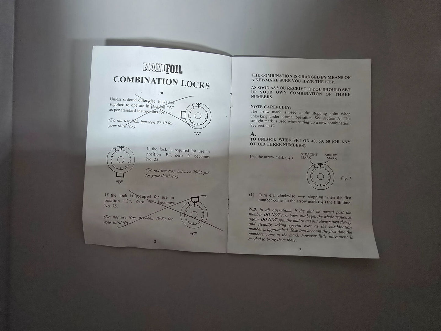 2008 Chubb Manifoil MKIV Safe EX MOD Issue Document Safe Combination Lock Box