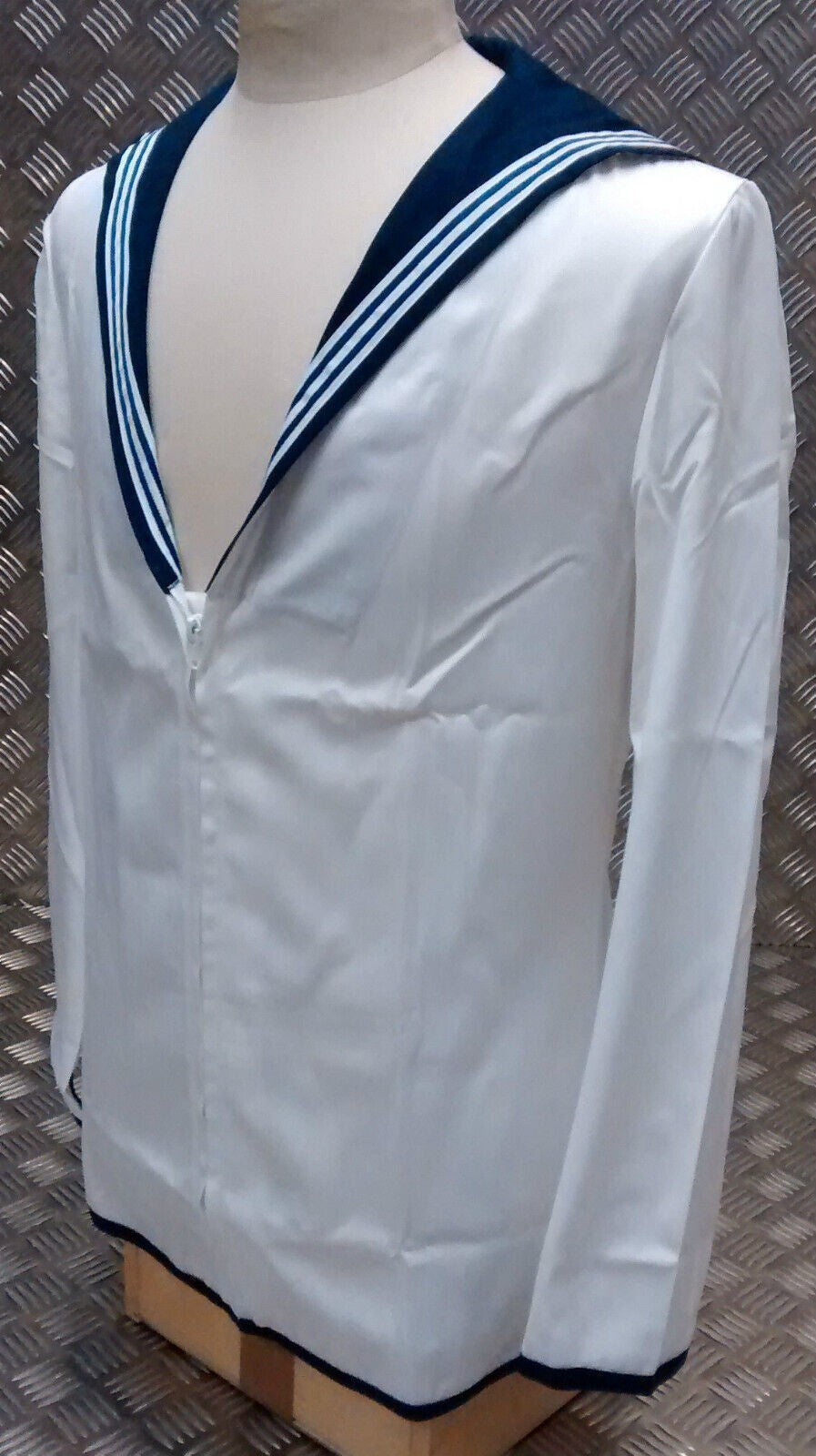 Genuine British Royal Navy Class 2 Sailors Middy Jumper White All Sizes - NEW