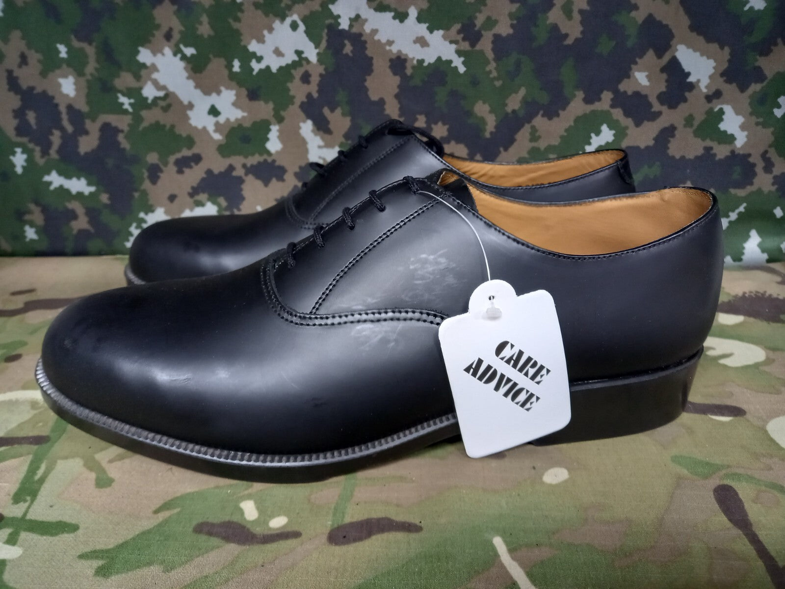 NEW Men's British Army Military  Surplus Black Leather Parade Dress Shoes - 13 M