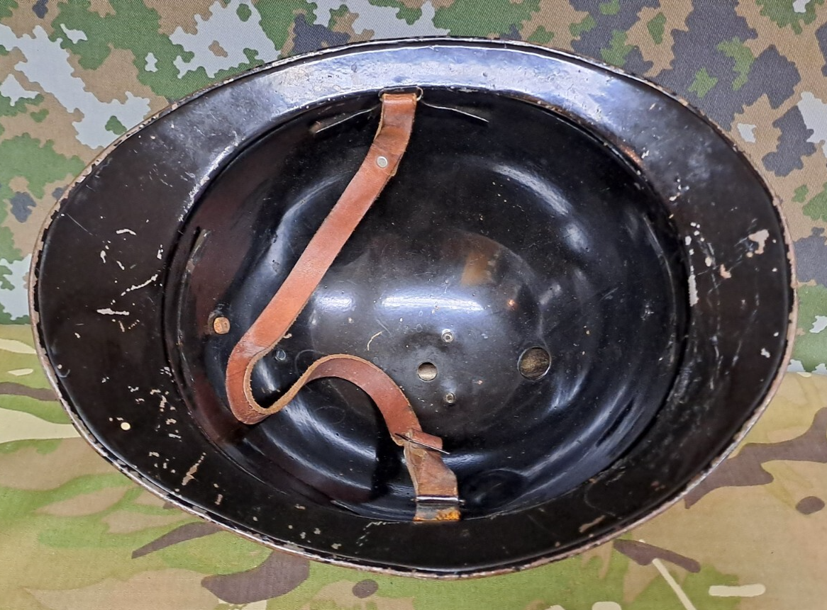 ANTIQUE FRENCH SAPEURS POMPIERS FIREMAN’S ADRIAN HELMET F.R FIRE SERVICE