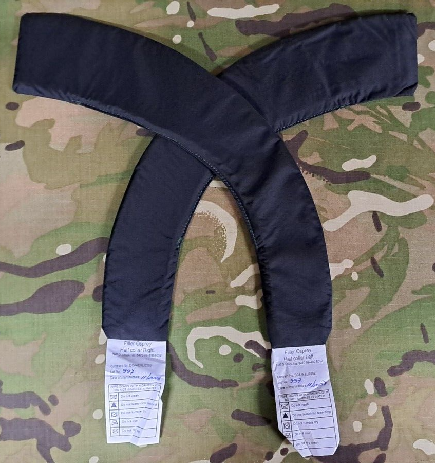 Genuine Army Military Surplus MK2 Osprey Half Collar Filler Plates Black Set