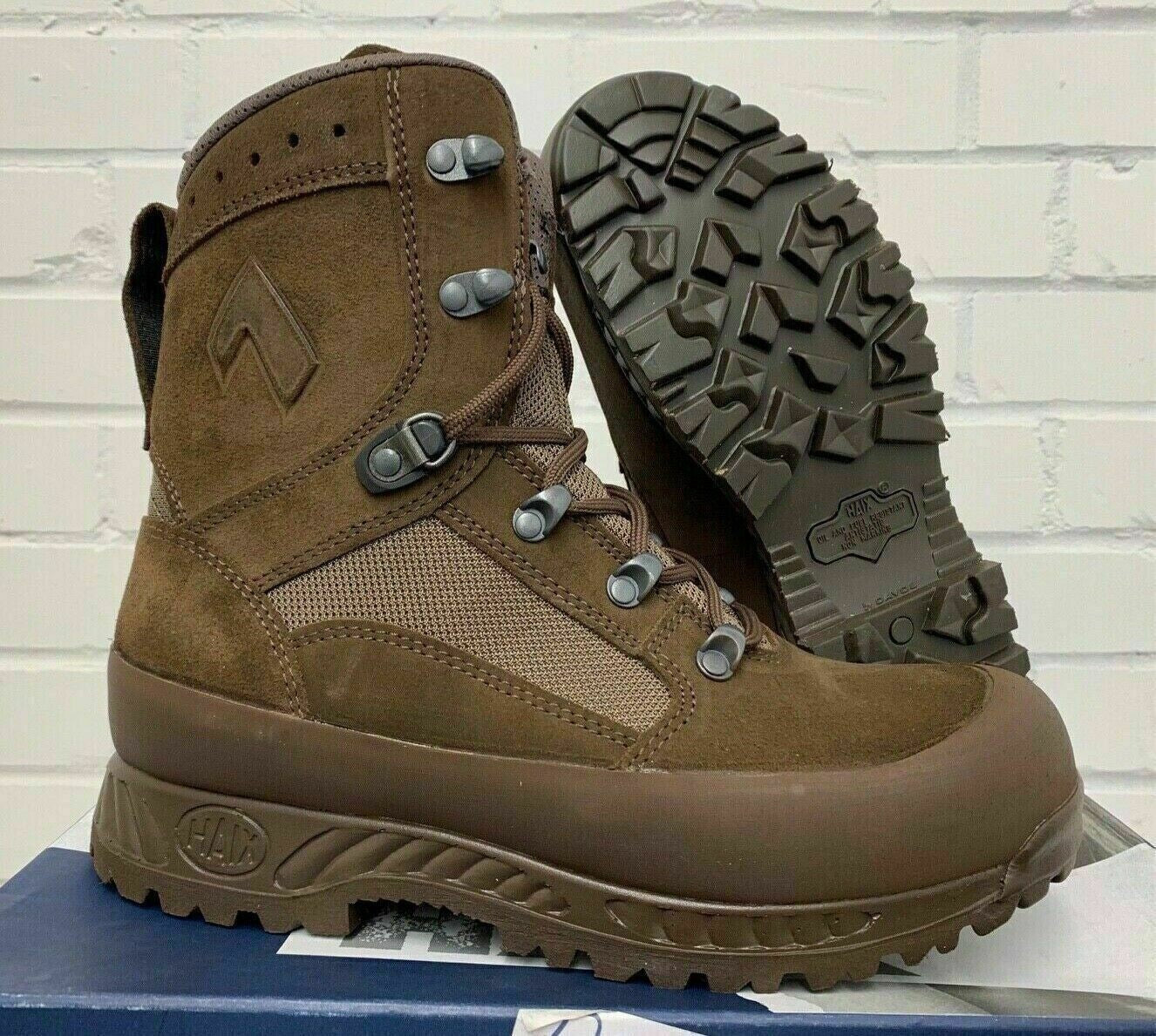 NEW BRITISH ARMY WOMENS HAIX BROWN LEATHER HIGH LIABILITY DESERT BOOTS - 5 M
