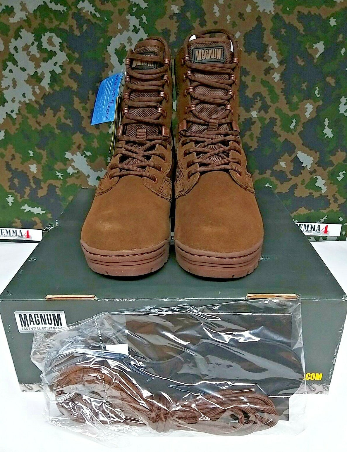 Brand New British Army Military Surplus Magnum Desert Patrol Brown Boots - 4 M