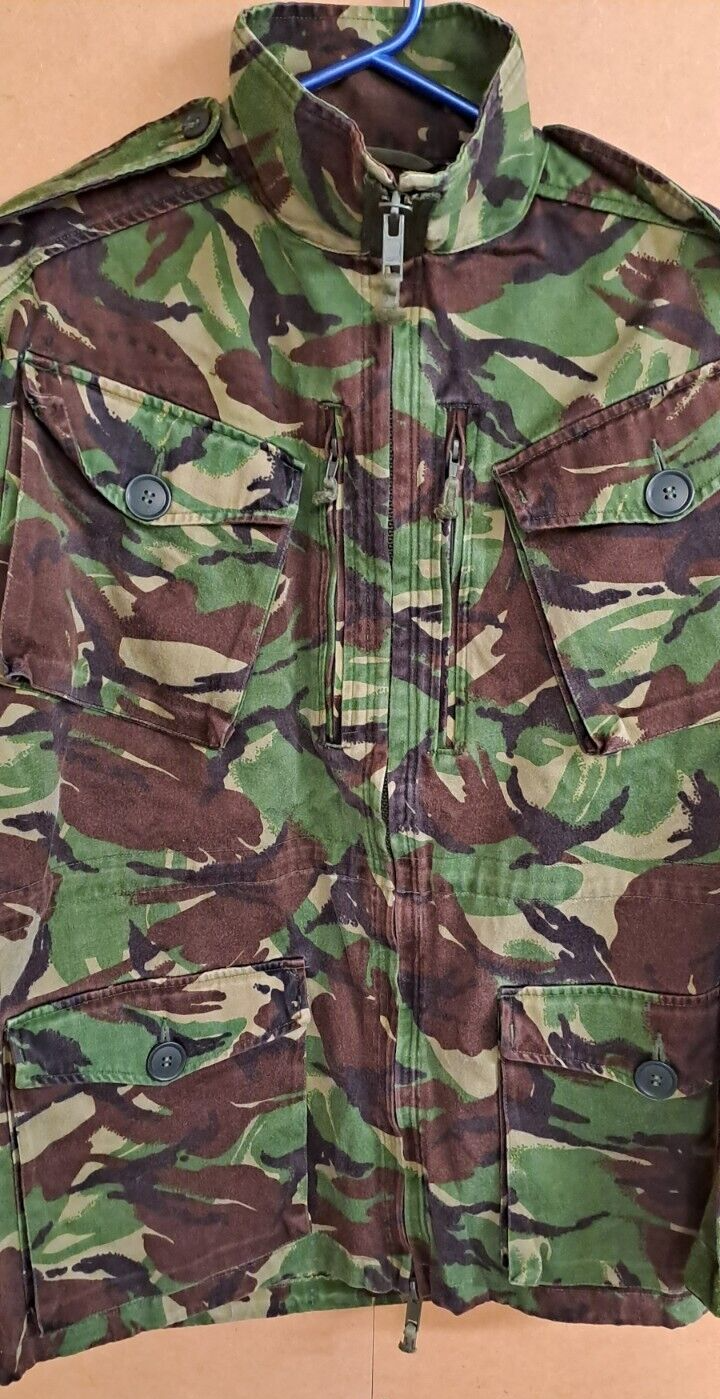 VINTAGE COLD WAR ERA BRITISH ARMY MILITARY DPM CAMO COMBAT SMOCK JACKET  180/104