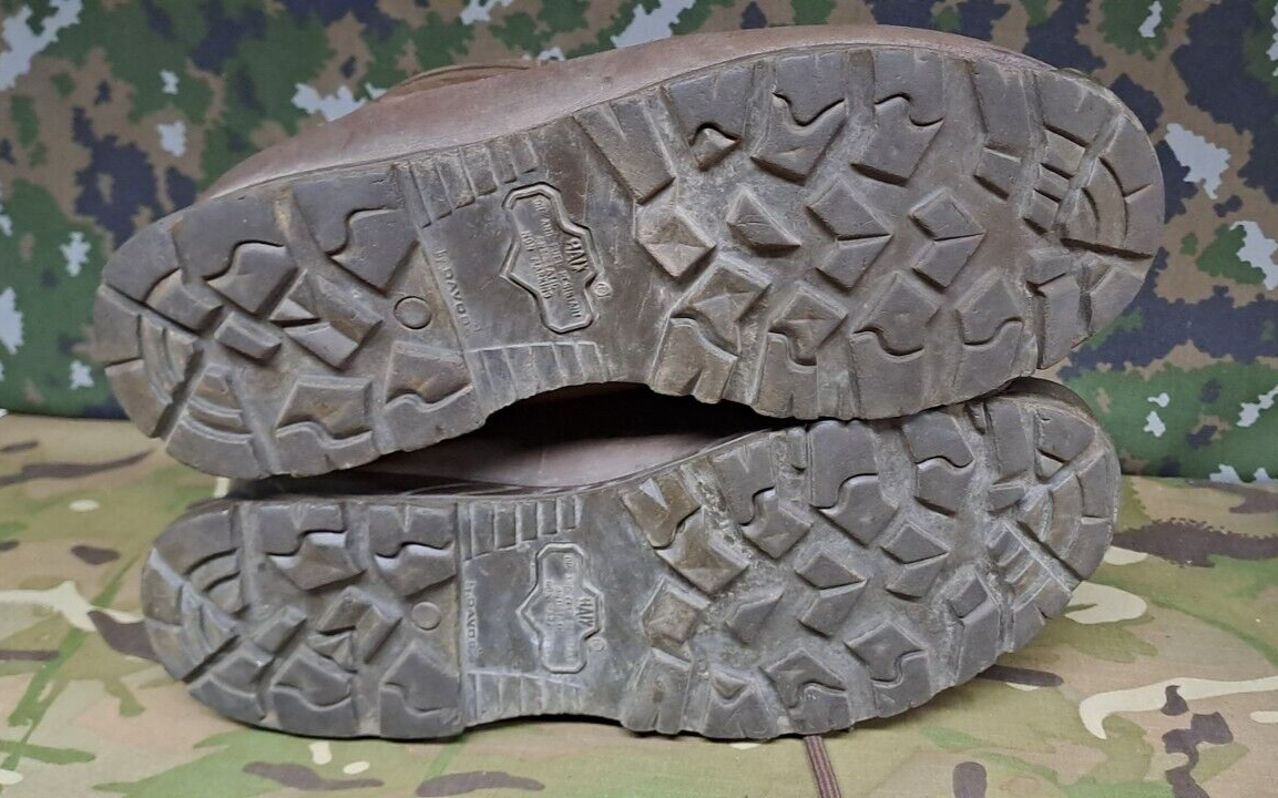 BRITISH ARMY MILITARY SAS SURPLUS HAIX BROWN DESERT SUEDE COMBAT BOOTS - 8 M