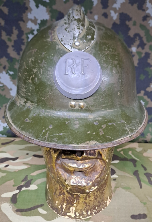 Original WW2 French Army Military M1926 Model Adrian Helmet Shell World War Two