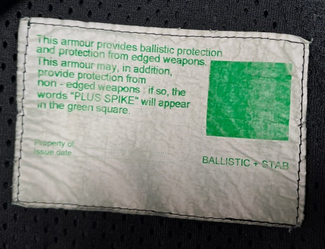 Genuine Ex Police Cooneen Protection Body Armour Vest Ballistic Hi Viz - XL