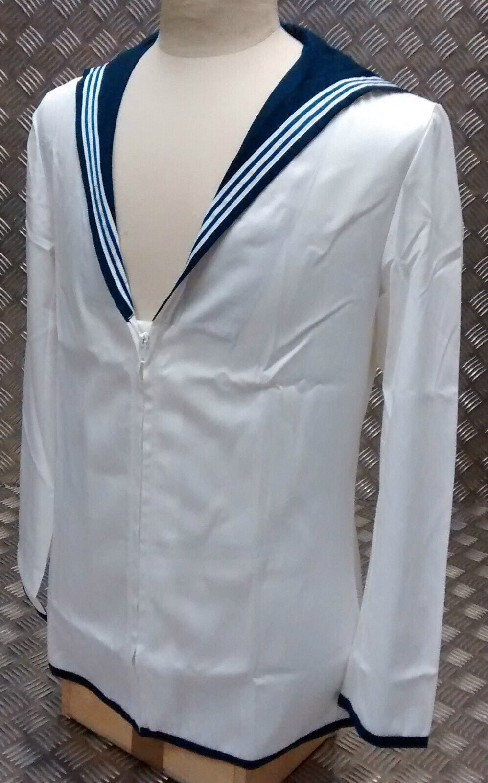 Genuine British Royal Navy Class 2 Sailors Middy Jumper White All Sizes - NEW