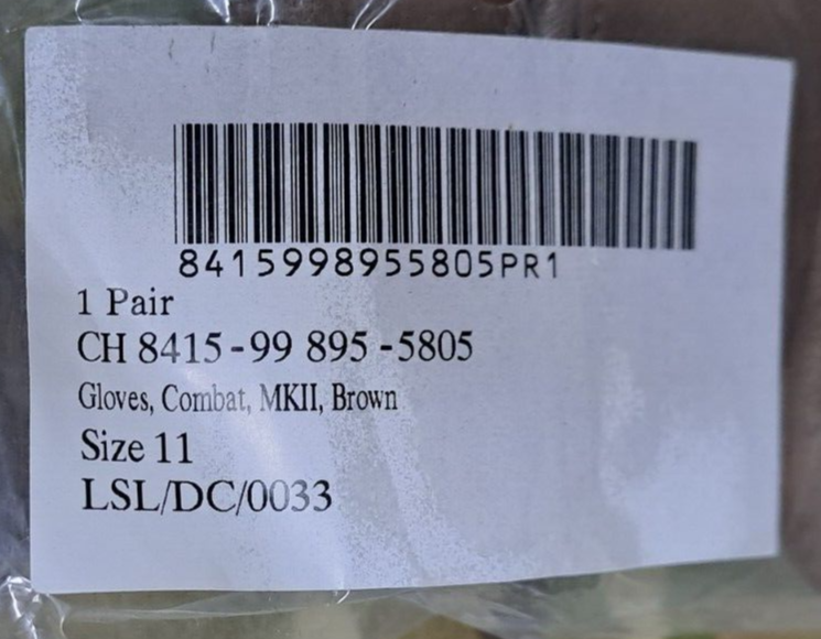 NEW MILITARY RAF ARMY SAS SBS SURPLUS MTP LEATHER MEN'S COMBAT GLOVES - 11