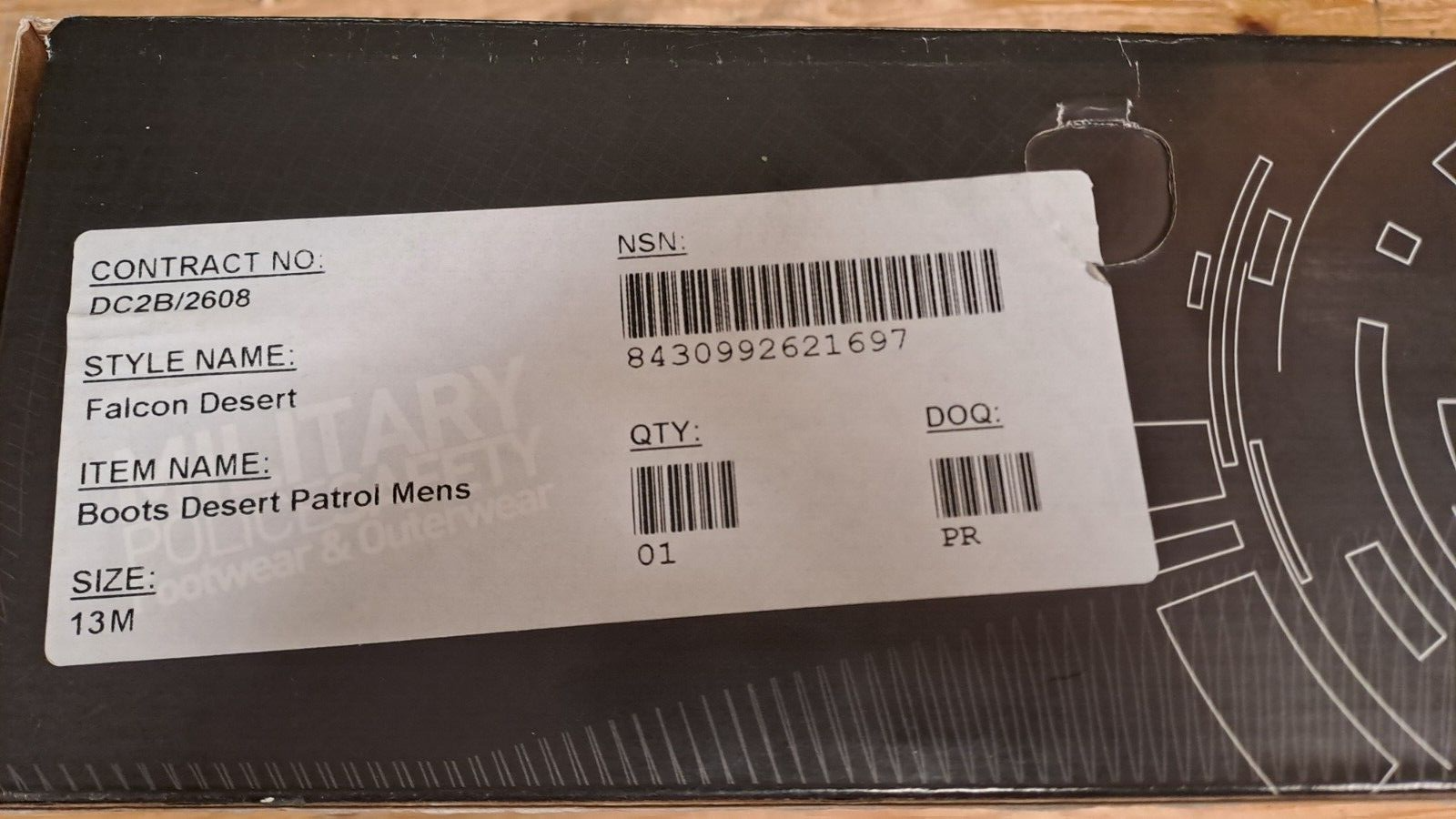 NEW YDS Falcon Desert Army Surplus Male Combat Assault Boots Bundles - 13 M